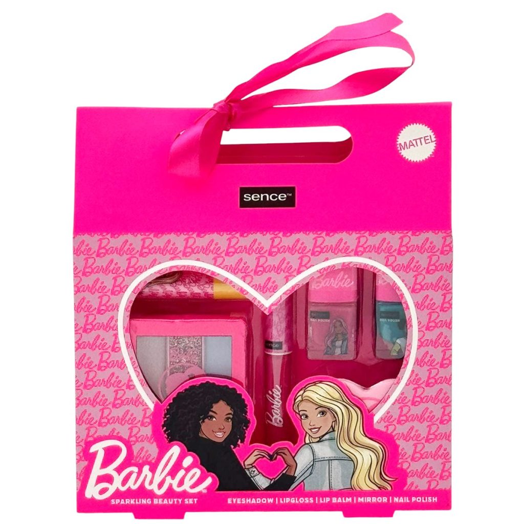 Caseta Cadou, Sence Barbie, Fard Ochi, Lipgloss, Balsam Buze, Oglinda, Oja