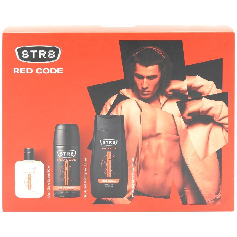 Caseta Cadou, Str8, Asl50 ml, Deo150 ml, Gel de Dus 250 ml Red Code