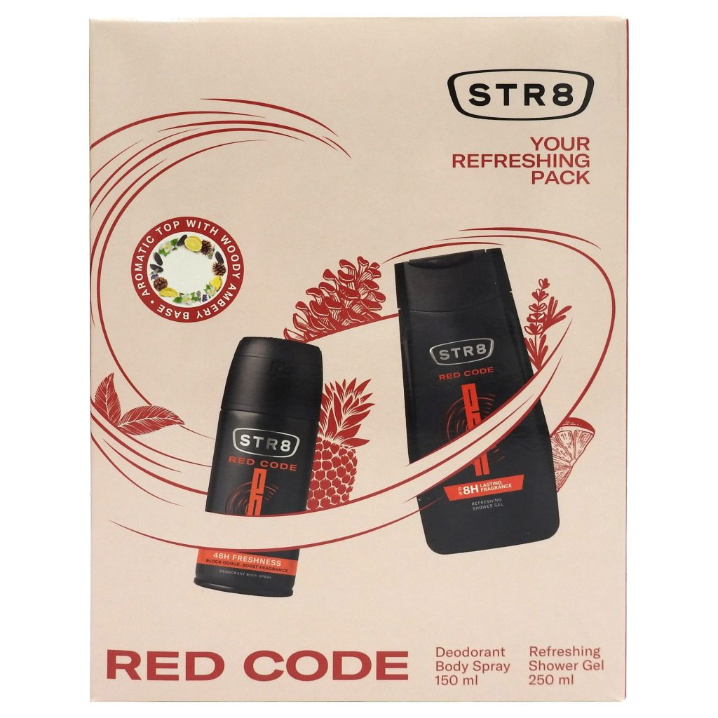 Caseta Cadou, Str8, Gel de Dus 250, Deo150 Red Code