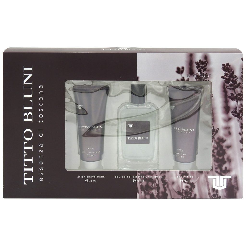 Caseta Cadou, Titto Bluni, Men, Aftershave 75 ml, EDT 75 ml, Gel de Dus 75 ml Essenza Di Toscana