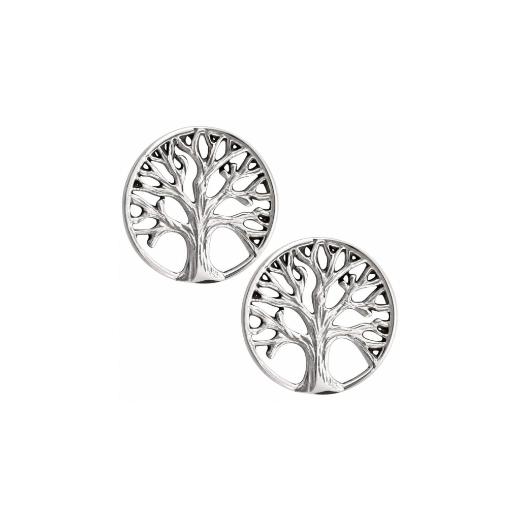 Cercei Damă din Argint 925, Jolie Silver, Model Copăcel Rodiat, Design Elegant și Delicat, Greutate 1.7 g, Argintiu