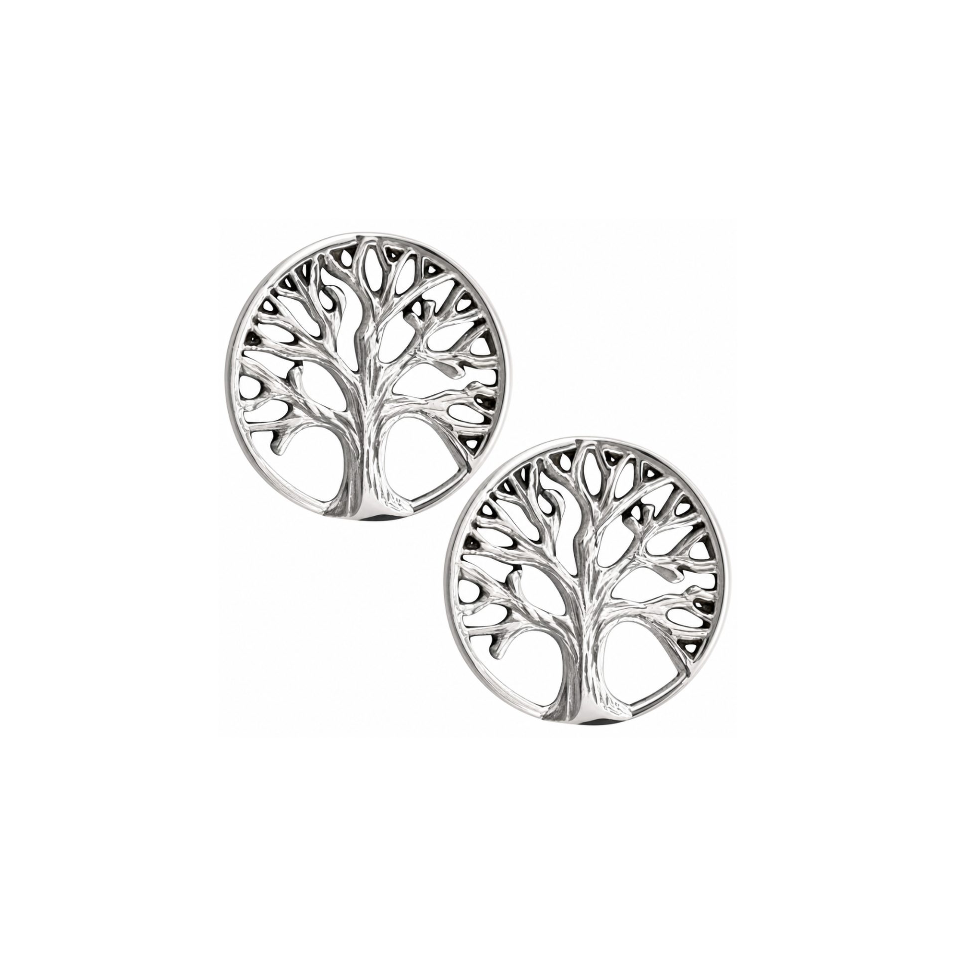 Cercei Damă din Argint 925, Jolie Silver, Model Copăcel Rodiat, Design Elegant și Delicat, Greutate 1.7 g, Argintiu