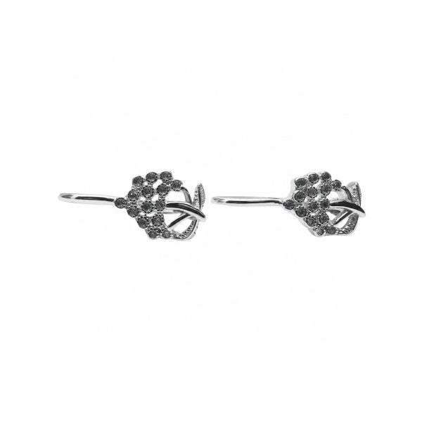 Cercei Damă din Argint 925, Jolie Silver, Model Tortiță cu Floare, Design Elegant și Delicat, Greutate 2.13 g, Argintiu