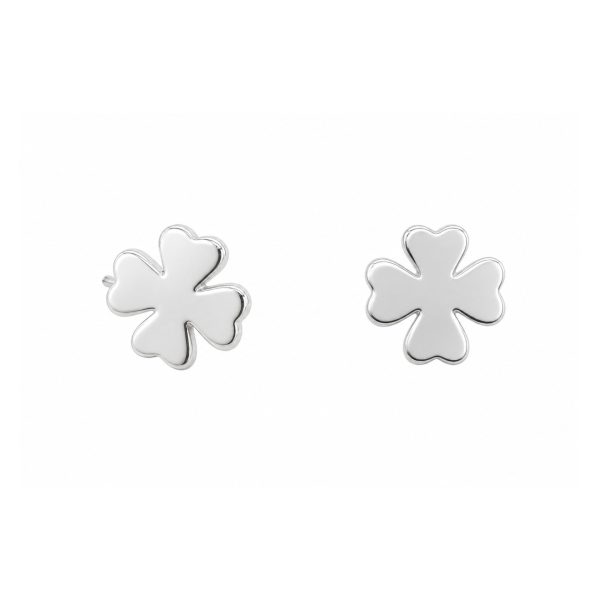 Cercei din Argint 925, Jolie Silver, pentru Dama, Model Trifoi, 1.2 g, Design Elegant si Romantic, Argintiu