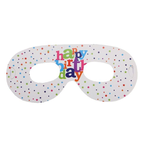 Set 6 Masti Tematice, Flippy, Colectia Happy Birthday, 16 x 6.5 cm, din Carton, Multicolor