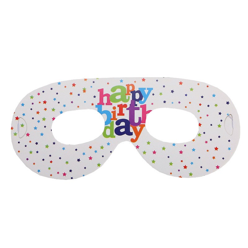 Set 6 Masti Tematice, Flippy, Colectia Happy Birthday, 16 x 6.5 cm, din Carton, Multicolor