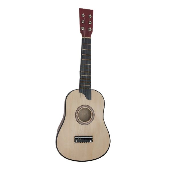 Chitara pentru Copii, Flippy, din Lemn si Plastic, pentru Incepatori, 63.5 x 22 x 5.8 cm, Bej