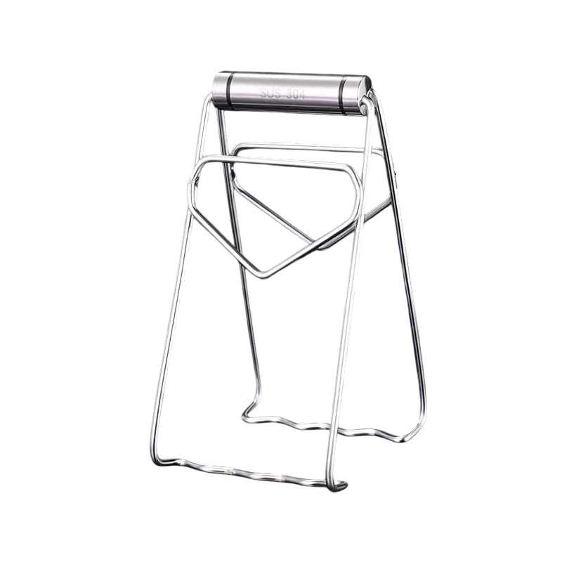 Clema pentru Boluri, Flippy, Anti-Alunecare, din Otel Inoxidabil, Extindere, pentru Oale, Tigai, de Uz Casnic, Rezistent la Temperaturi Inalte, 19.5x9.8x8 cm, Gri