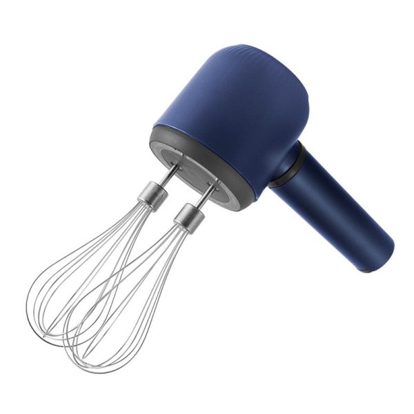Mixer Electric fara Fir, Flippy, Mixer pentru Oua Smantana Frisca, Maner Plastic, Usor de Utilizat si Depozitat, Cablu TYPE-C, 20 x 8.5 x 14.5 cm, Albastru Inchis