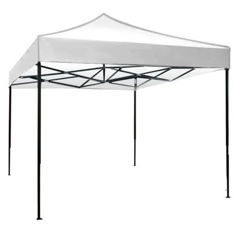 Cort pliabil pentru Evenimente, cadru metalic pentru curte si gradina, 2x2 m, Alb, Flippy