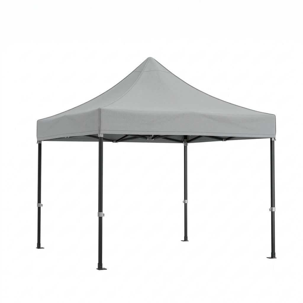 Cort Pavilion 3x3m, Flippy, Cadru Metal Pliabil Ranforsat, Acoperis 420D 280gram/mg PVC Polyester Oxford pentru Curte, Gradina, Evenimente, Alb