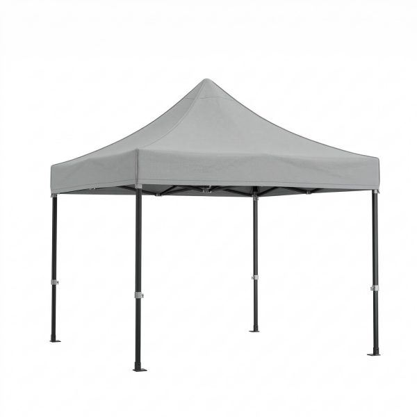 Cort Pavilion 3x3m, Flippy, Cadru Metal Pliabil Ranforsat, Acoperis 420D 280gram/mg PVC Polyester Oxford pentru Curte, Gradina, Evenimente, Alb