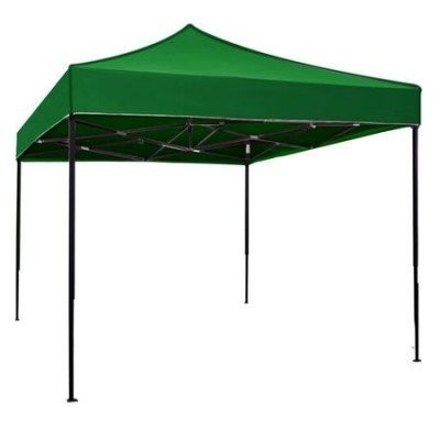 Cort Pavilion 3x3m Verde Pliabil Cadru Metal pentru Curte, Gradina, Evenimente - Image 2
