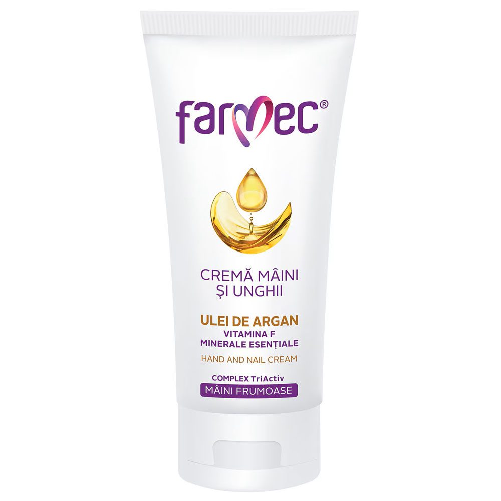 Crema pentru Maini, Farmec, si Unghii 100 ml Argan Vitamina F 6030