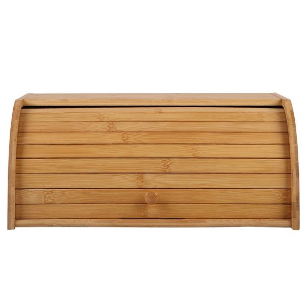 Cutie de Paine, Flippy, din Lemn de Bambus, Multifunctionala, 40 x 27 x 17.3 cm, Natur
