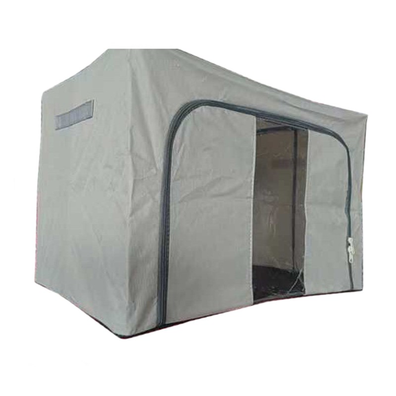 Cutie de depozitare Pliabila, Flippy, Cadru Metalic, cu fermoar, 100 L, material Textil, 60 x 42 x 40 cm, suport de baza din plastic stabil, Gri deschis