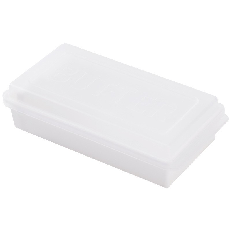 Cutie de Unt, Flippy, cu Capac, Multifunctionala, cu Spatula Portionare, 15.9  x 8.8 x 4.9 cm, Alb