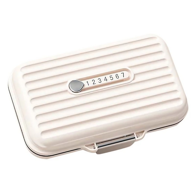 Cutie Medicamente, Flippy, Bej, 7 Compartimente, Portabila si Compacta, 11x7.2x3.5 cm, Ideala pentru Uzul Cotidian