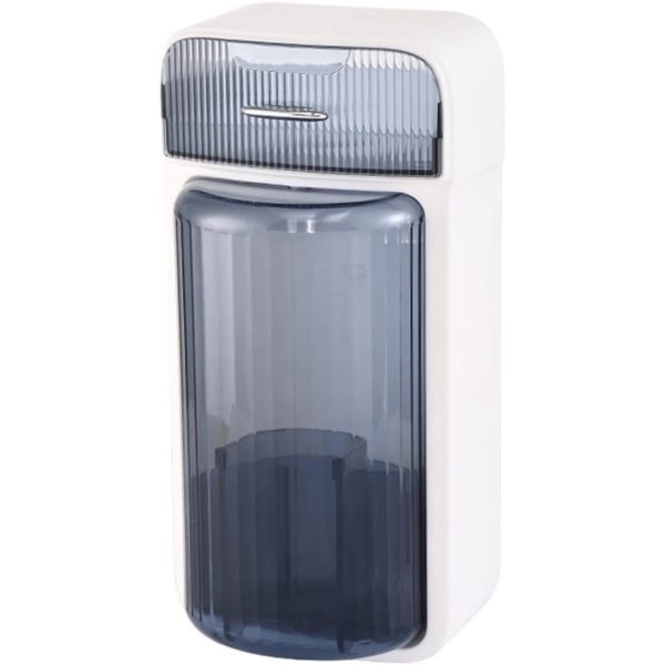Organizator Baie, Flippy, 4 Compartimente si 1 Sertar, Rotire 360 Grade, din PP+PET, 27.5 x 16 x 11 cm, Albastru