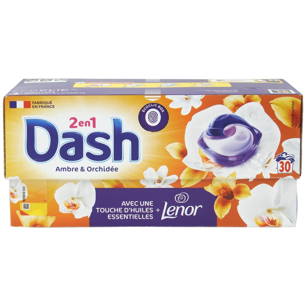 Dash Detergent Capsule 2in1 30 buc Ambre si Orchid