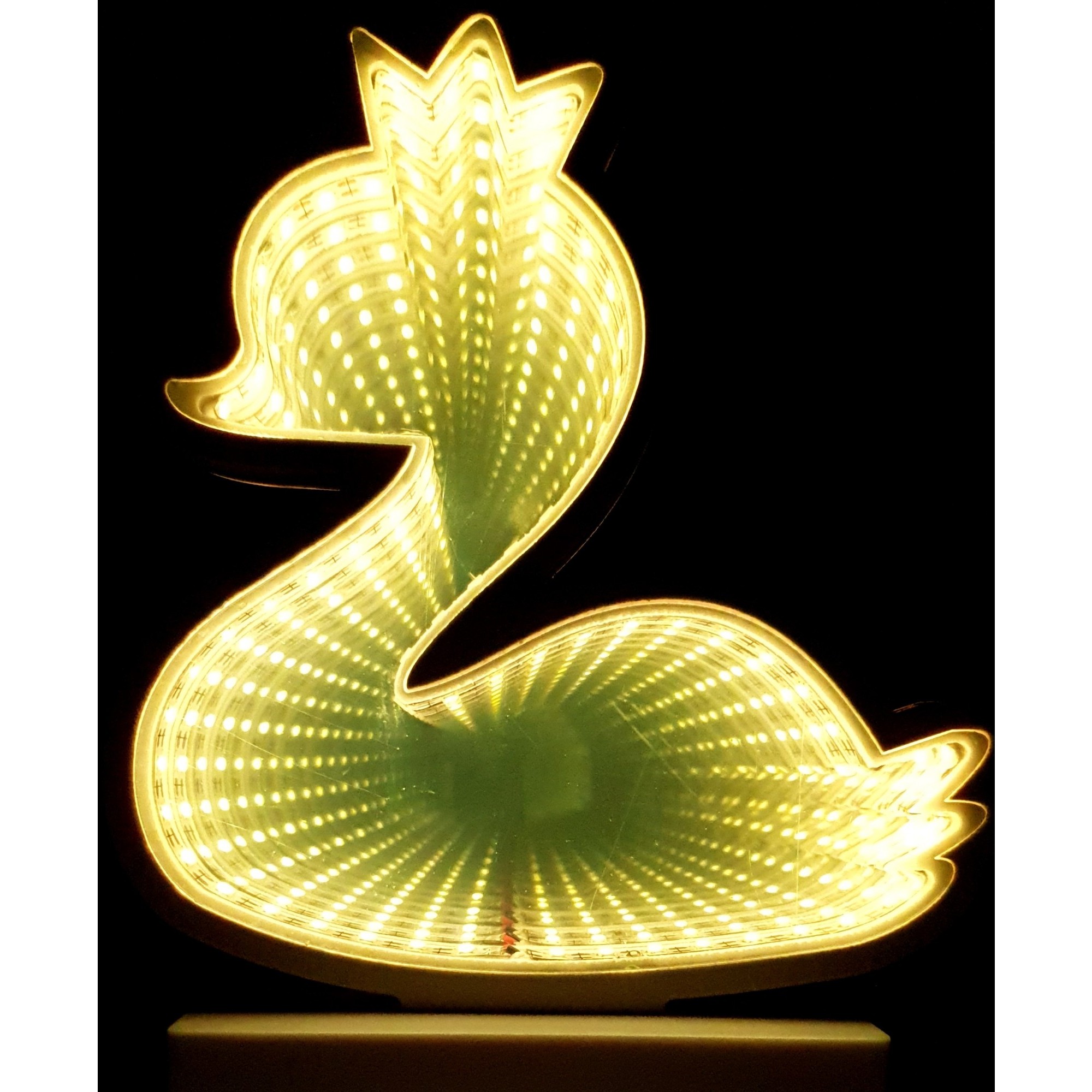 Decoratiune Luminoasa cu Baterii/USB Model Ratusca Alb Cald 17 cm - Image 2