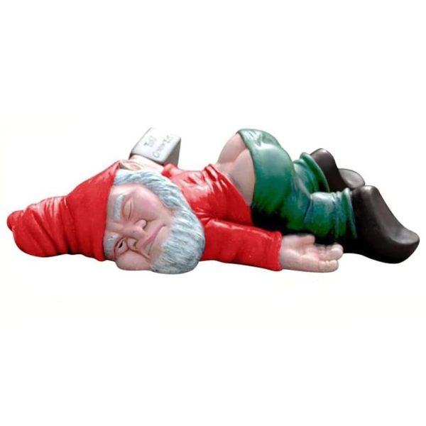 Decoratiune pentru Gradina, Flippy, Model Pitic de Gradina Beat, Statuie Amuzanta pentru Gradina, Decor pentru Gradina, Gnom Beat, 15 cm, Rosu