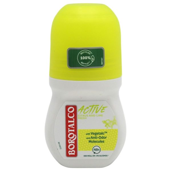 Deodorant, Borotalco, Roll On 50 ml 48H Active Galben