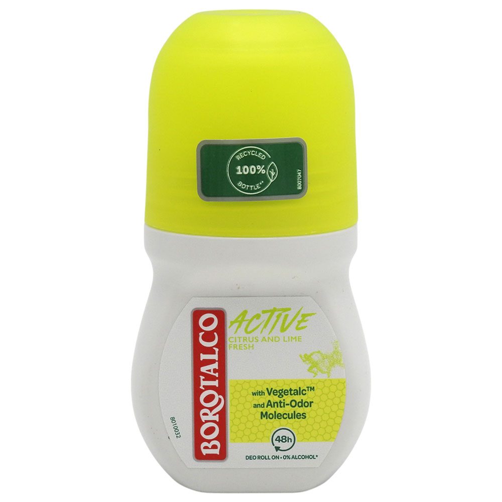 Deodorant, Borotalco, Roll On 50 ml 48H Active Galben
