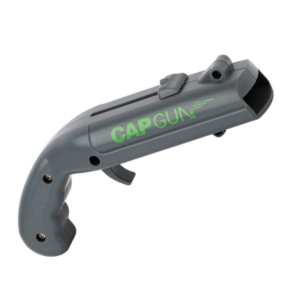 Deschizator de sticle, Flippy, Model Pistol, Plastic, ABS, pentru Dopuri Metalice, 13 x 6 x 3.7 cm, Gri