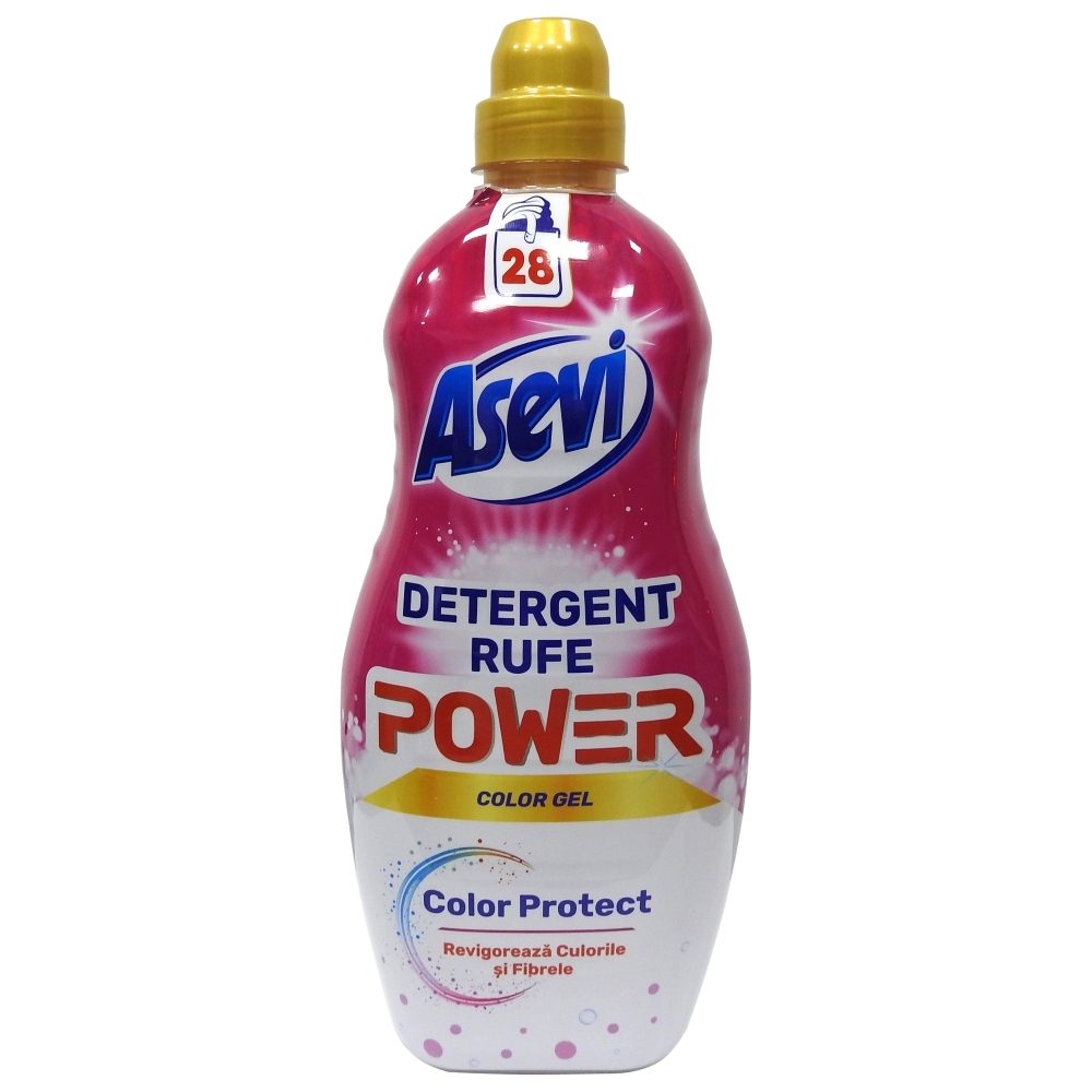 Detergent Lichid, Asevi, 1.4 L Power Color Gel 28 spalari