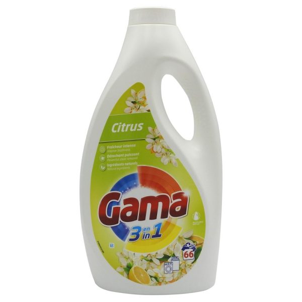 Detergent Lichid, Gama, 3 L Citrus 66 spalari