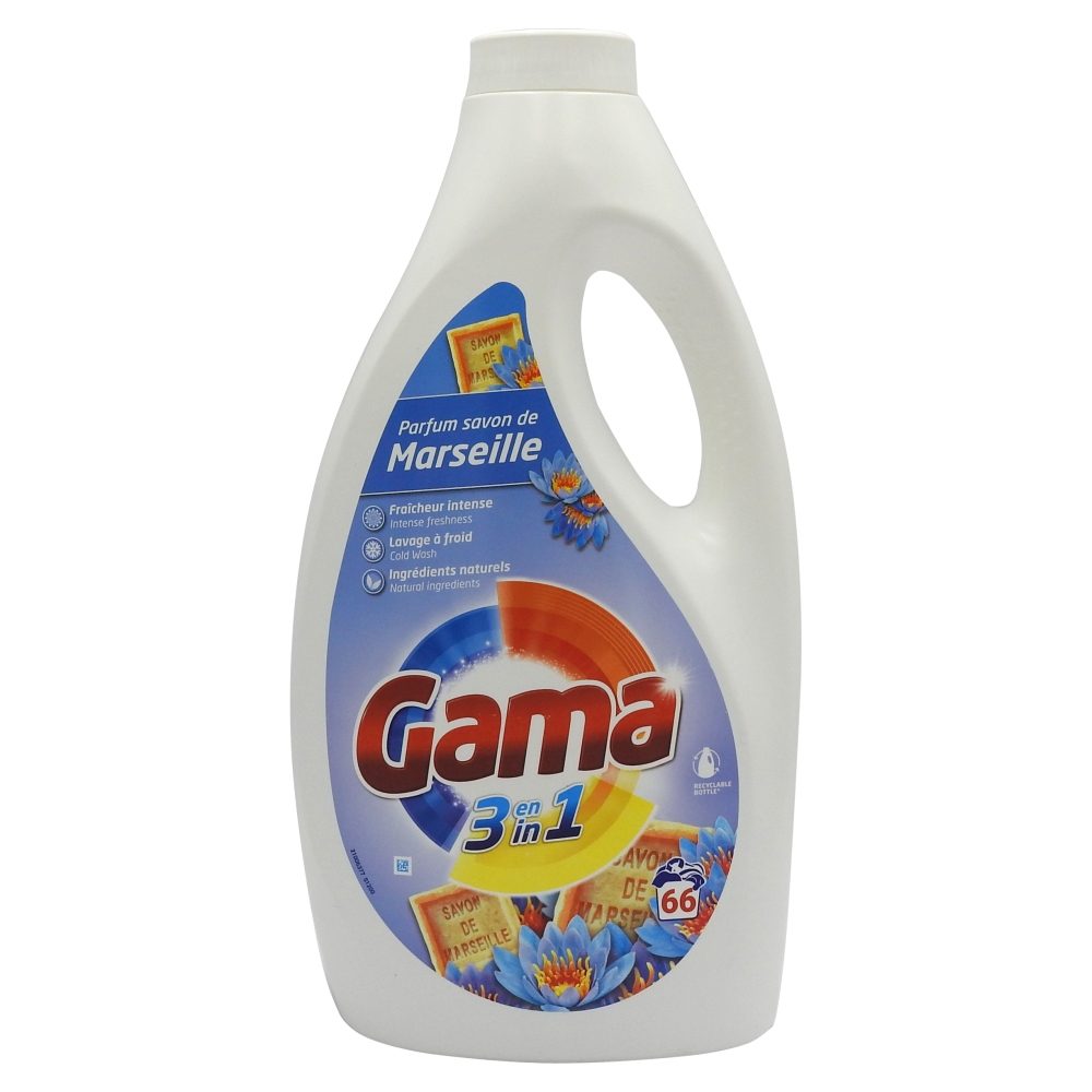 Detergent Lichid, Gama, 3 L Marsilia 66 spalari