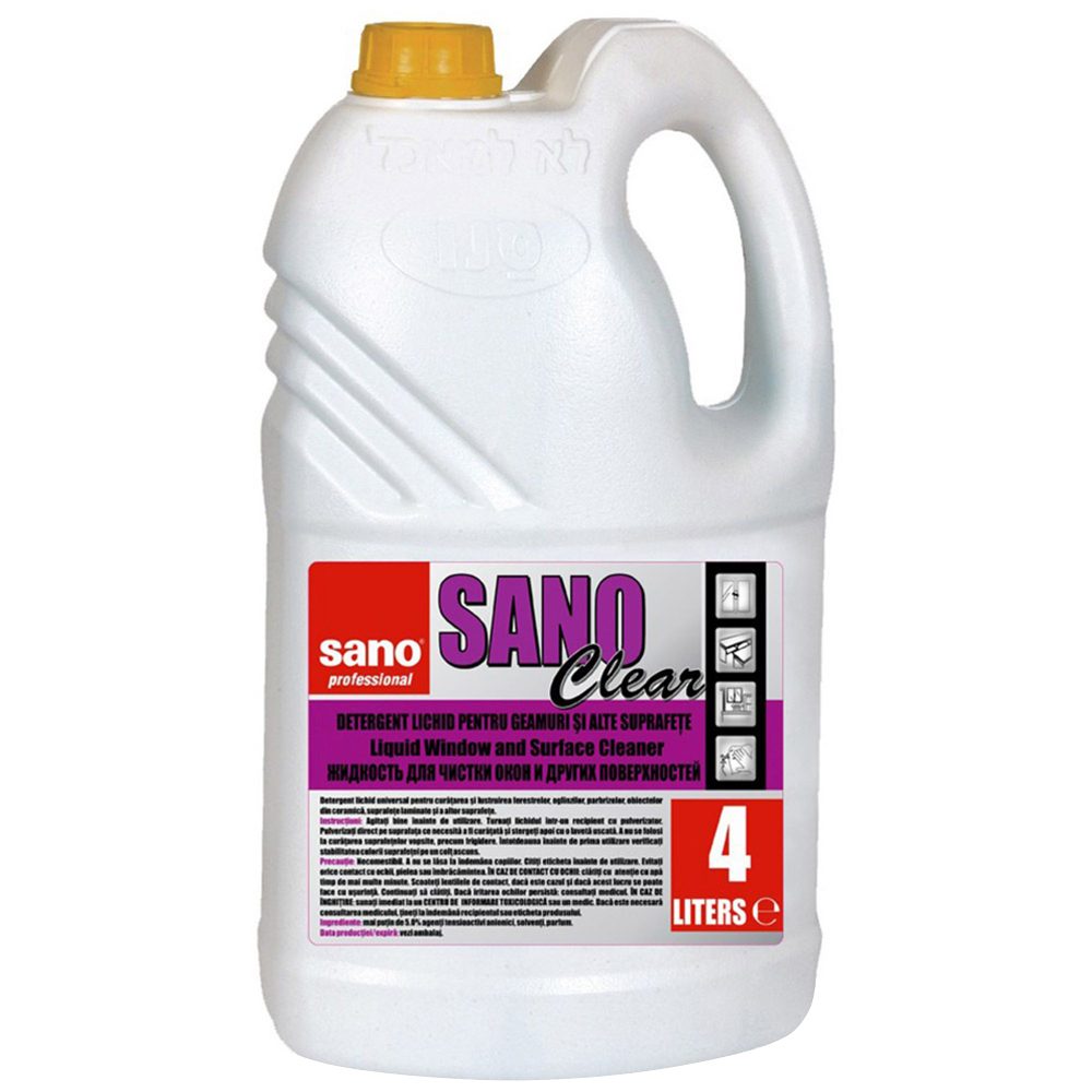 Detergent Lichid, Sano Clear, Geam 4 L