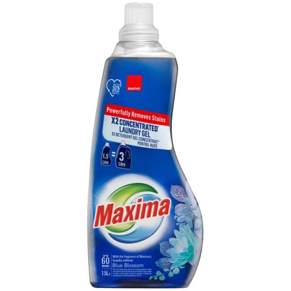 Detergent Lichid, Sano Maxima, 1.5 L Blue Blossom 60 spalari