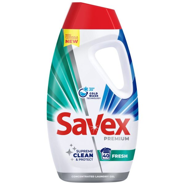 Detergent Lichid, Savex, 1.8 L Fresh 40 spalari