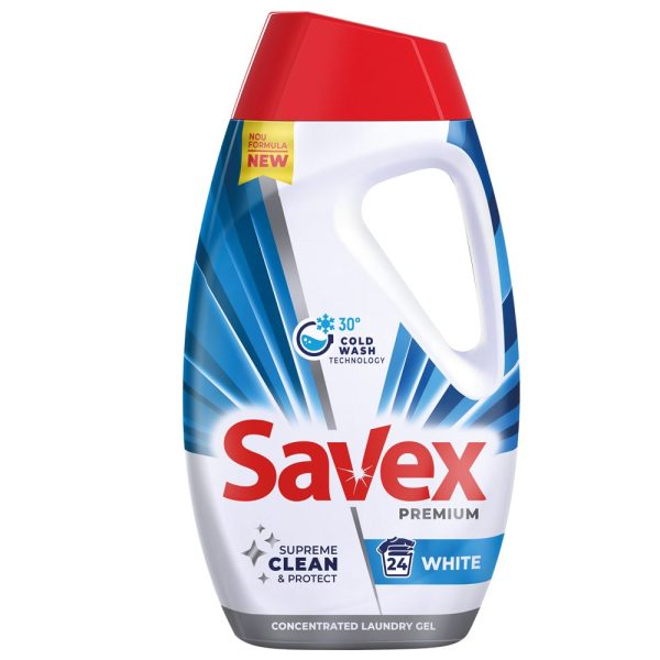 Detergent Lichid, Savex, Premium 1.08 L White 27 spalari