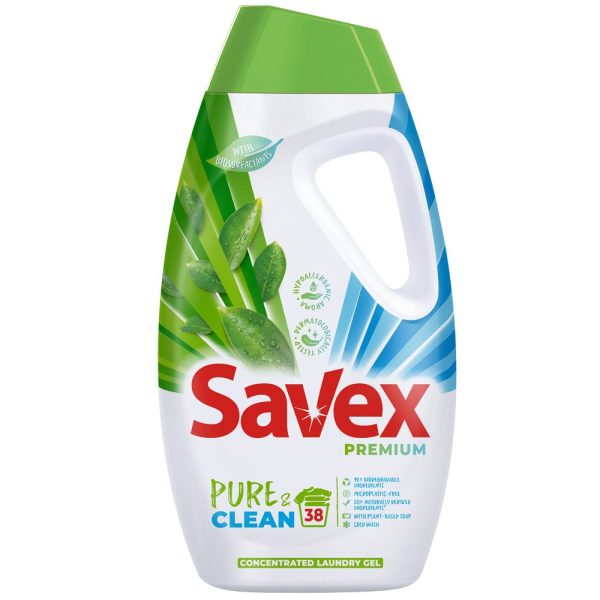 Detergent Lichid, Savex Premium, 1.71 L Pure Clean 38 spalari