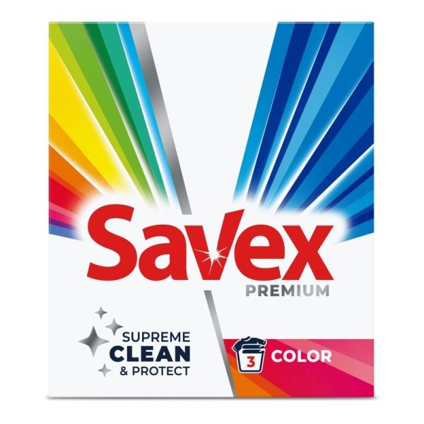 Detergent pentru Rufe Automat, Savex, 300 g 2in1 Color 3 spalari