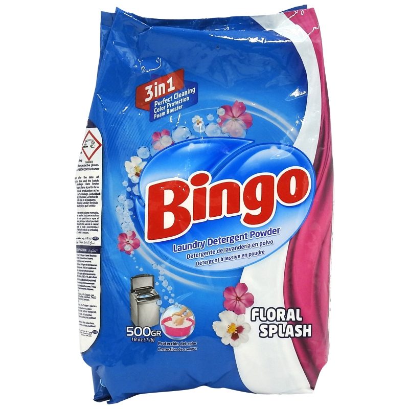 Detergent pentru Rufe, Bingo, Manual, 500 g, Floral Splash