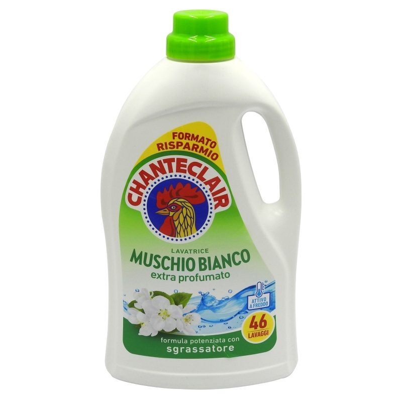 Detergent Lichid pentru Rufe, Chante Clair, 2.07 L, Muschio Bianco, 46 spalari