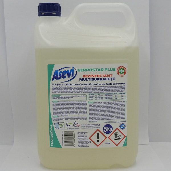 Dezinfectant, Asevi, Multisuprafete 5 L Gerpostar plus Profesional