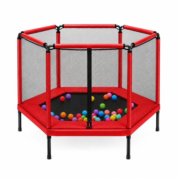 Trambulina de Gradina, Pentru Distractie Si Dezvoltare Armonioasa ,Flippy,  Dimensiuni 160*110 cm, Culoare Rosu