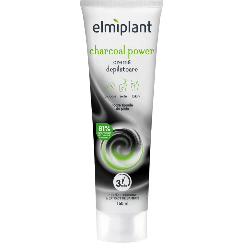 Elmiplant Crema Depilatoare 150 ml Pudra de Carbune si Extras de Bambus