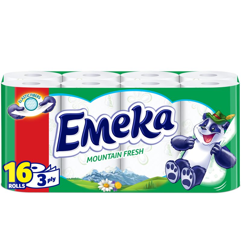 Emeka Hartie Igienica 16ROLE 3STRATURI Mountain Fresh