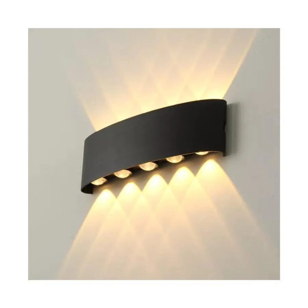 Fantas Aplica LED Interior/Exterior, 10 Surse x 1W, IP65, Negru, 3000K