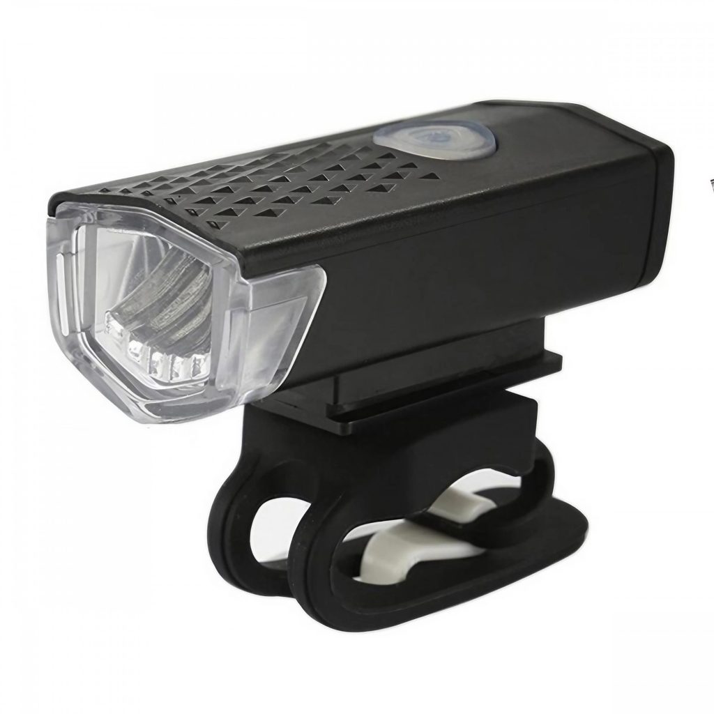 Far cu LED proiector pentru bicicletatrotineta, Flippy, reincarcabil, cablu USB inclus, 3 moduri de lumina, IPX4, Negru, 6.5x2.9x2.3 cm