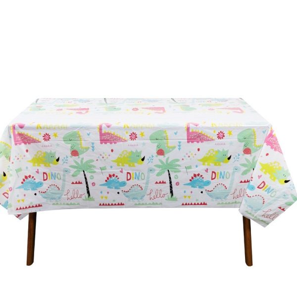 Fata de Masa Dreptunghiulara, Flippy, Colectia Dino Park, 180 x 108 cm, din PE, Anti-pete, Impermeabila, Multicolor