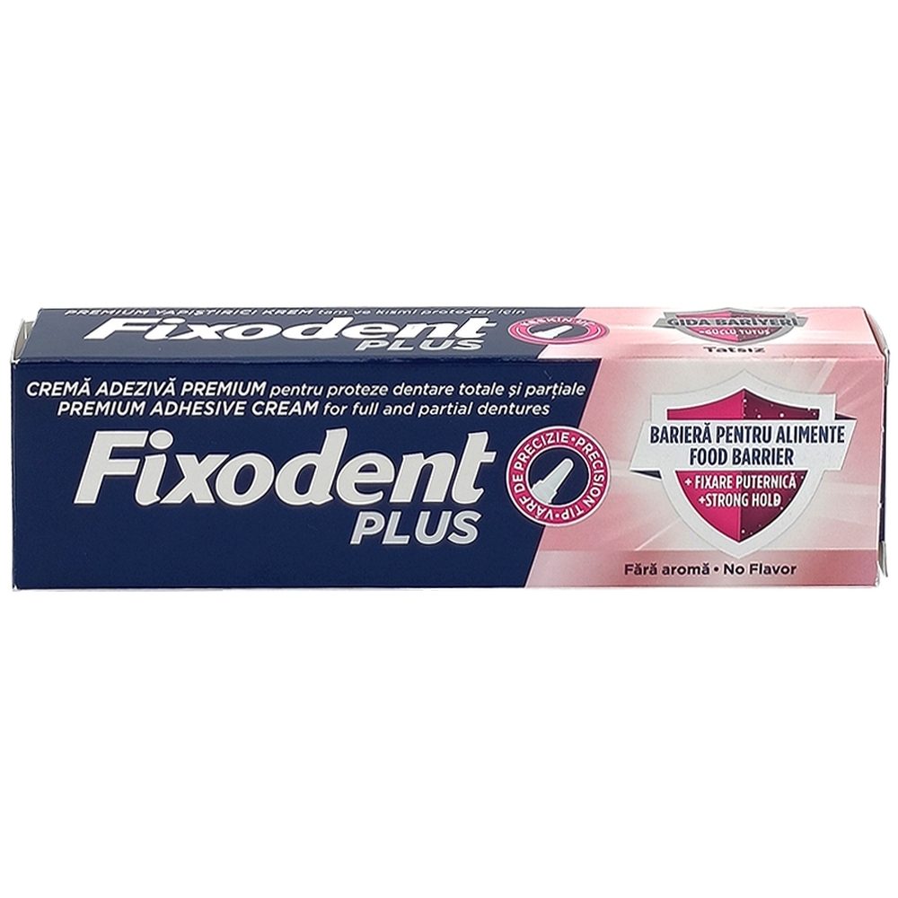 Fixodent Crema Adeziva Proteza No Flavor 40 g plus