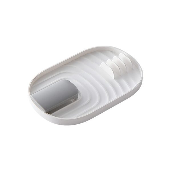 Suport Pliabil, Flippy, pentru Capace, Linguri, Multifunctional, Plasare pe Blatul de Bucatarie, 11.5 x 18 x 2.2 cm, Alb