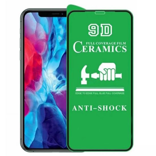 Folie de Protectie Ceramica, Flippy, Compatibila cu Xiaomi Redmi 12 Pro, Ceramics 9D, Antisoc, Margini Negre, Transparent